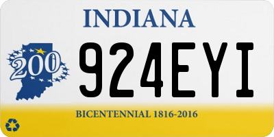 IN license plate 924EYI