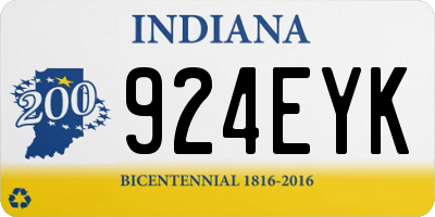 IN license plate 924EYK