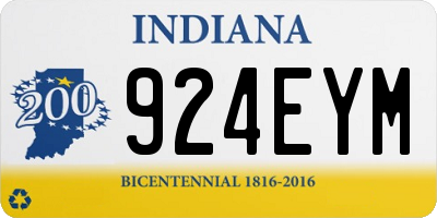 IN license plate 924EYM