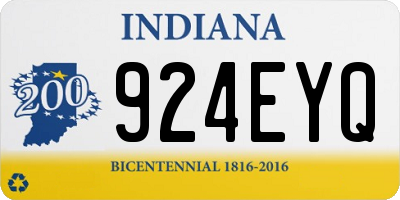 IN license plate 924EYQ