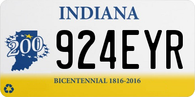 IN license plate 924EYR