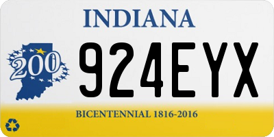 IN license plate 924EYX