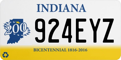 IN license plate 924EYZ
