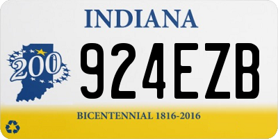 IN license plate 924EZB
