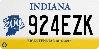 IN license plate 924EZK