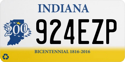 IN license plate 924EZP