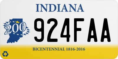 IN license plate 924FAA