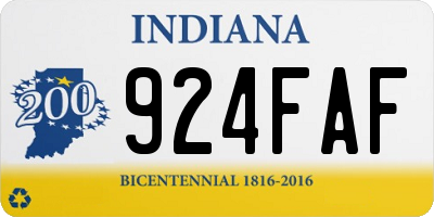 IN license plate 924FAF