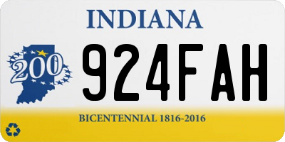 IN license plate 924FAH