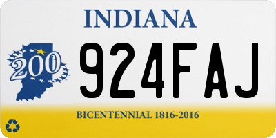 IN license plate 924FAJ