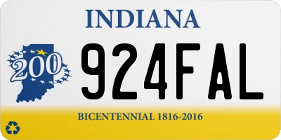 IN license plate 924FAL
