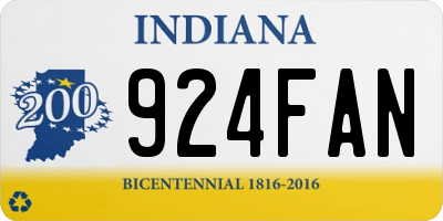 IN license plate 924FAN
