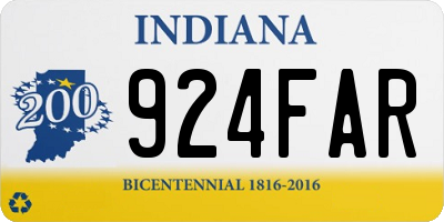 IN license plate 924FAR