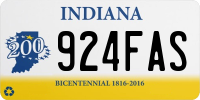 IN license plate 924FAS