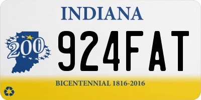 IN license plate 924FAT
