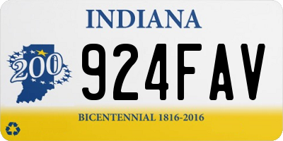 IN license plate 924FAV
