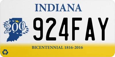IN license plate 924FAY