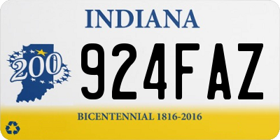 IN license plate 924FAZ