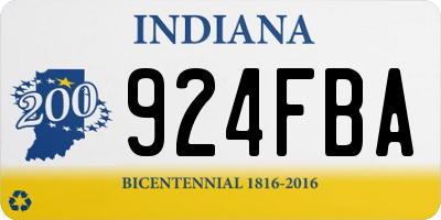 IN license plate 924FBA