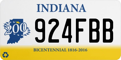 IN license plate 924FBB