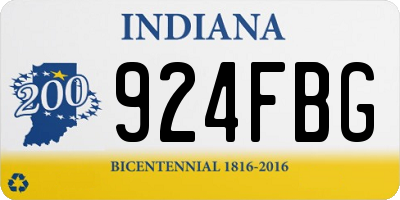 IN license plate 924FBG