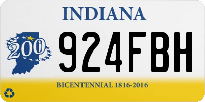 IN license plate 924FBH