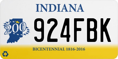 IN license plate 924FBK