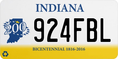 IN license plate 924FBL
