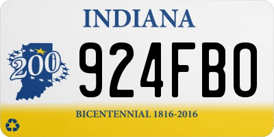IN license plate 924FBO