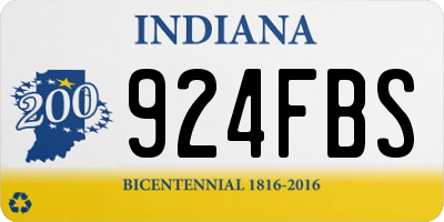 IN license plate 924FBS