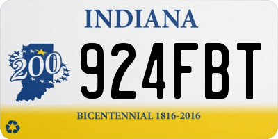 IN license plate 924FBT