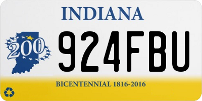 IN license plate 924FBU