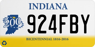 IN license plate 924FBY