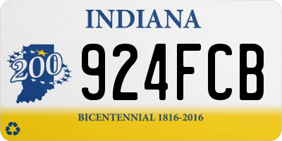 IN license plate 924FCB