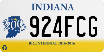 IN license plate 924FCG