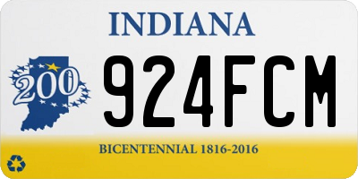IN license plate 924FCM