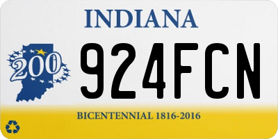 IN license plate 924FCN