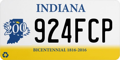 IN license plate 924FCP