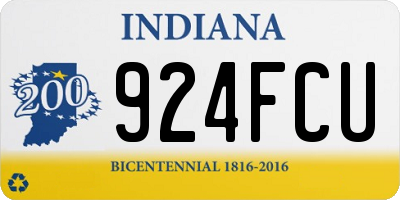 IN license plate 924FCU
