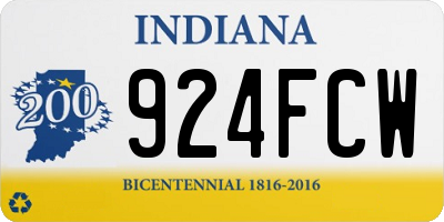 IN license plate 924FCW