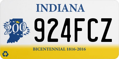 IN license plate 924FCZ