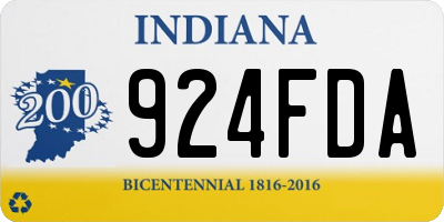 IN license plate 924FDA