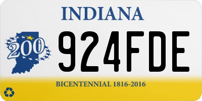 IN license plate 924FDE