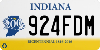 IN license plate 924FDM