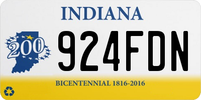 IN license plate 924FDN