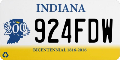IN license plate 924FDW