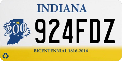 IN license plate 924FDZ