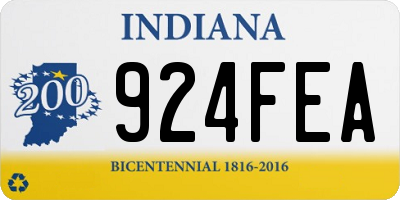 IN license plate 924FEA