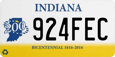 IN license plate 924FEC