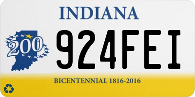 IN license plate 924FEI